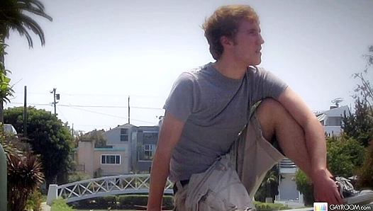 Kain Lanning Blows His Load in Public - Sensational  Gay XXX Cumshot