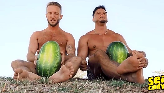 Hot Hunk Action - Axel Rockham & Jason Emre Pound Each Other on the Couch