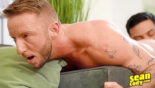 Hot Hunk Action - Axel Rockham & Jason Emre Pound Each Other on the Couch