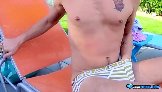 Justin Dean Strokes His Meaty Cock Lazy - Undie Twinks