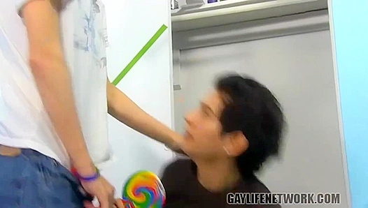 Conner Bounces Wildly on Giovanni's Hard Cock - Lollipop Twinks