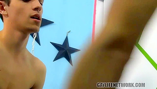 Conner Bounces Wildly on Giovanni's Hard Cock - Lollipop Twinks