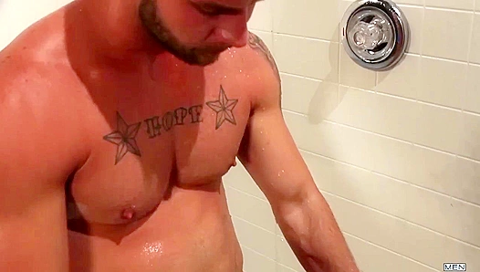 Office Shower Surprise - Mike De Marco & Chris Bines Get Steamy