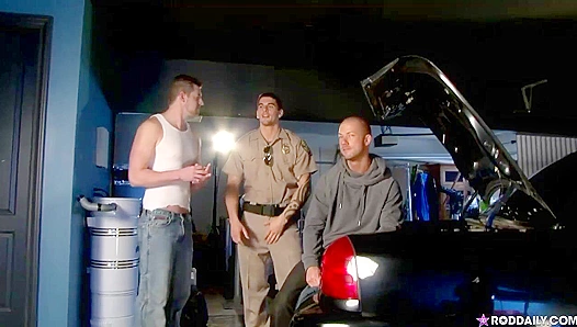 Hard Fuck on Set - Rod Daily, Tyler Torro, Andrew Stark Take Turns