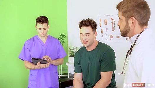 Michael Boston Gets Double-Treated by Doctors Johnny Ford & Quin Quire - DoctorTapes