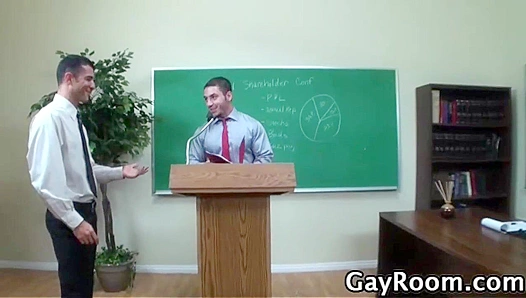 Big Booty Hottie Luke Gets Dicked Hard by Marc on the Desk -  Gay XXX