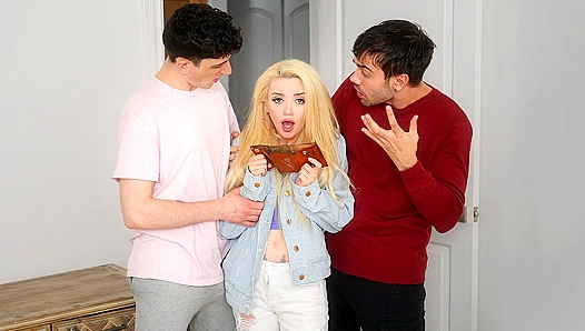 Lola Fae's Tight Ass Getting Ripped Apart by Stepbrothers' Massive Dicks in Wild Anal Threesome