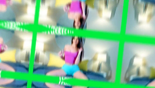 Blonde Stepmom Sucks Stepson's Dick While Scary Movie Plays Loud