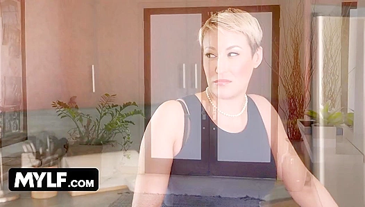 MILF Jumps In, Slams Both Stepson and His GF in a Wild Threesome Orgy