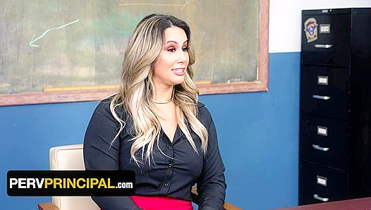 MILF Meets Horny Principal, Wild Sex Ensues After Daughters Crazy School Prank