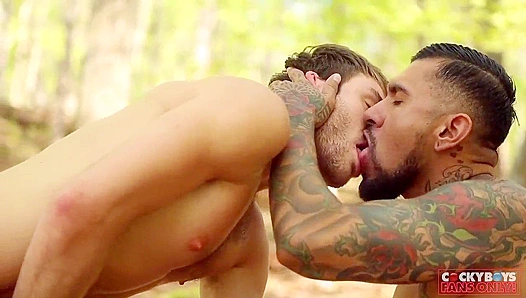 Raw Hardwood: Boomer Plows Max Bareback in the Woods