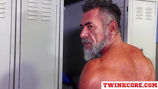 DILF Coach Lawson James Fucks Star Athlete Jack Savvy in the Locker Room Shower!