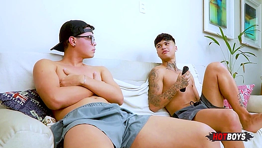 Nerdy Stud Fucks His Best Friend Raw!