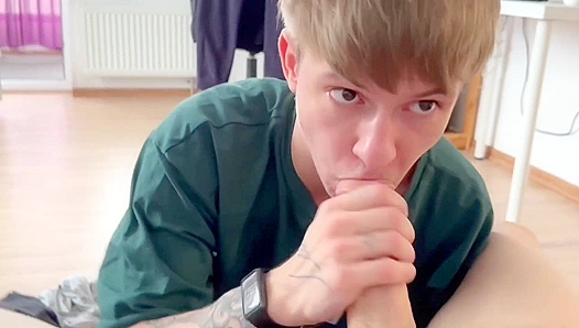 Deep Blowjob for My Stepbrother: Licking Every Drop of His Cum