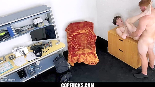 Bratty Boy with Attitude Gets Rough punishment from Gay Mall Cop