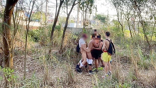 Security Joins Wild Woods Orgy: Hard Fucking in Nature