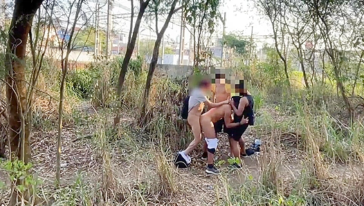 Security Joins Wild Woods Orgy: Hard Fucking in Nature