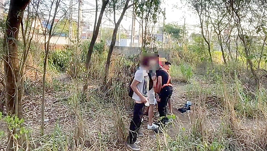 Security Joins Wild Woods Orgy: Hard Fucking in Nature