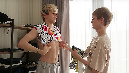 Two Twinks Tempt a Big-Dicked Student Into Hot Sex