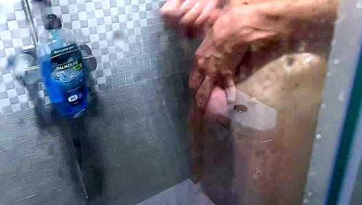 Cute Twink with Big Cock Showers and Cums