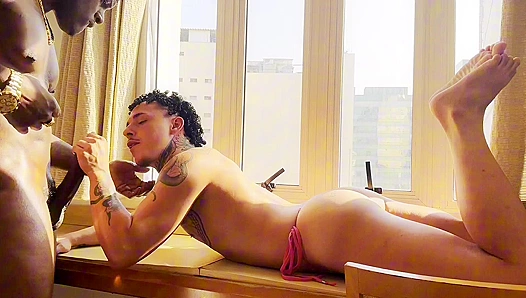 Explosive Encounter: Big Black Cock Takes On Innocent Youth