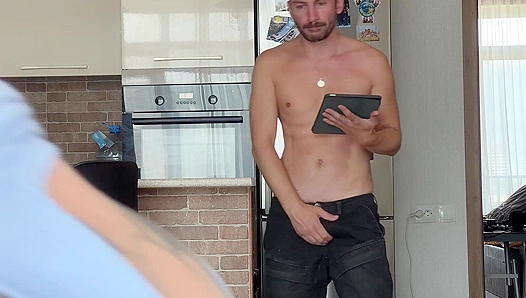 Morning Workout Turns Into Hot Bi Threesome With Stepdad and Husband