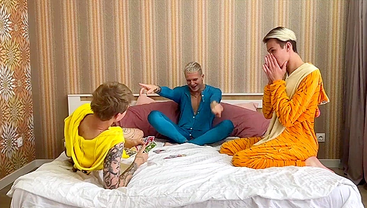 Pajama Party Turns Wild: Guys Get Rough and Dirty