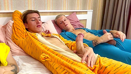 Pajama Party Turns Wild: Guys Get Rough and Dirty