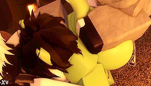 Double Teamed: Zombie Femboy Cat's Wild Encounter