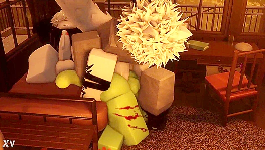 Double Teamed: Zombie Femboy Cat's Wild Encounter