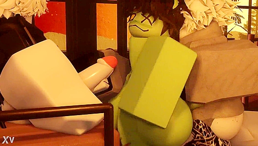 Double Teamed: Zombie Femboy Cat's Wild Encounter