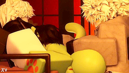 Double Teamed: Zombie Femboy Cat's Wild Encounter