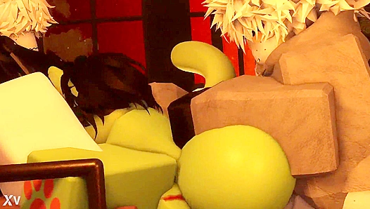 Double Teamed: Zombie Femboy Cat's Wild Encounter