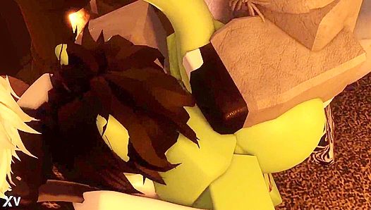 Double Teamed: Zombie Femboy Cat's Wild Encounter