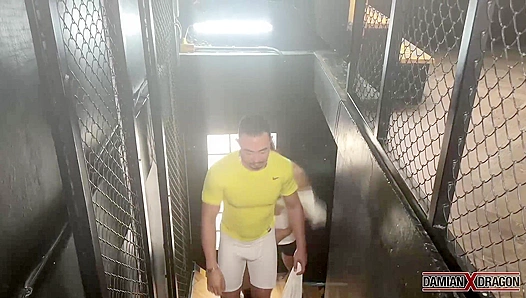 Damian Dragon Gets Fucked Hard by His Muscular Gym Buddies in Wild Group Sex