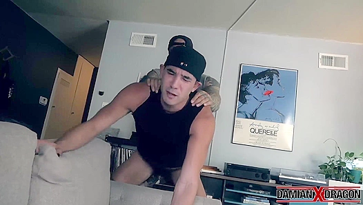Tattooed Asian Damian X Dragon Pounds Sub Zac Snow Raw
