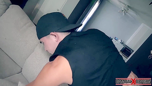 Tattooed Asian Damian X Dragon Pounds Sub Zac Snow Raw