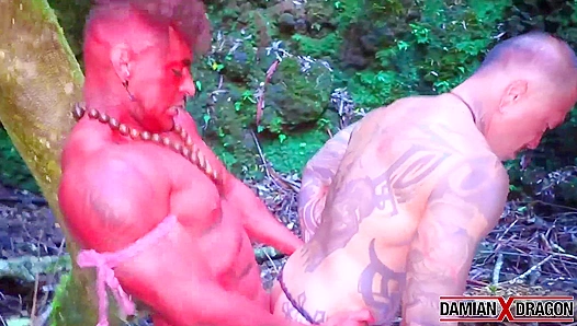Hard Outdoors With Kemono Dragon and Damian X, Dicks Deep in Nature