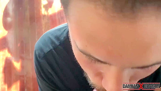 Asian Stud Damian X Dragon Getting Sucked Hard by Joey Black