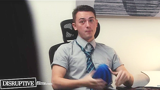 Douchebag Boss Dominates Submissive Employee, Carter Woods Pounds Masyn Thorne Raw