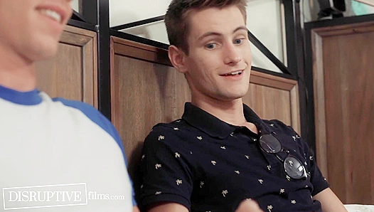 Closeted Jock Grinds Nerdy Twink Senseless During Study Session - Justin Matthews, Trevor Harris TrueMale