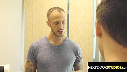 Loud-Mouth Stepson Gets Roughly Rammed by Tattooed StepDILF Next Door Taboo Action