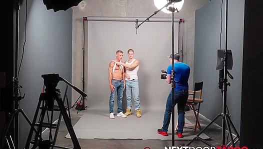 Stepbro's Modeling Gig Turns Into Hardcore Dick Sucking Porn With Justin Matthews, Brandon Anderson