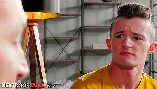 Stepson and Sexy StepDad Bond Over Cock - Grant Ducati and Derek Kage Bang Hard