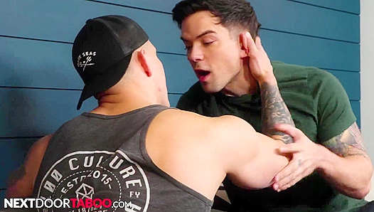 Fucked-Up Stepbros with Tattoos Bash Each Other’s Brains Out Brock Kniles, Dakota Payne