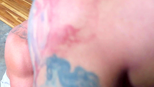 Riley Mitchell Pounds Massive Bodybuilder Senseless in Locker Room Action