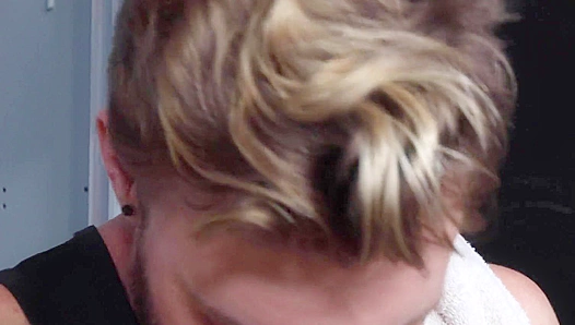 Hunk Gets Blown While Jerking Off in the Lockers by Chad Hammer and Kyle Hart