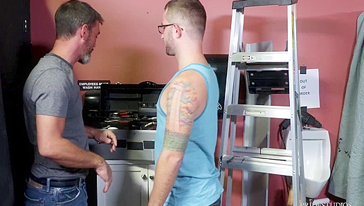 Silver Daddy Joe Parker Grinds His BF Through a Glory Hole for Their Wild  "Men Over 30" Debut