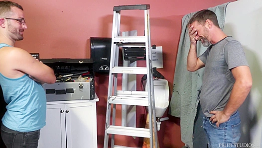 Silver Daddy Joe Parker Grinds His BF Through a Glory Hole for Their Wild  "Men Over 30" Debut