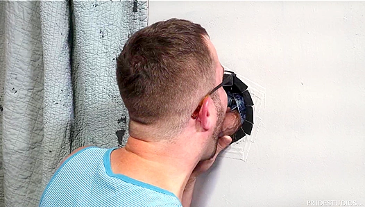 Silver Daddy Joe Parker Grinds His BF Through a Glory Hole for Their Wild  "Men Over 30" Debut